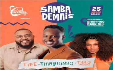 Musa do samba: Thais Macedo divide palco com Thiaguinho e Tiee neste sábado (25) em Volta Redonda-RJ
